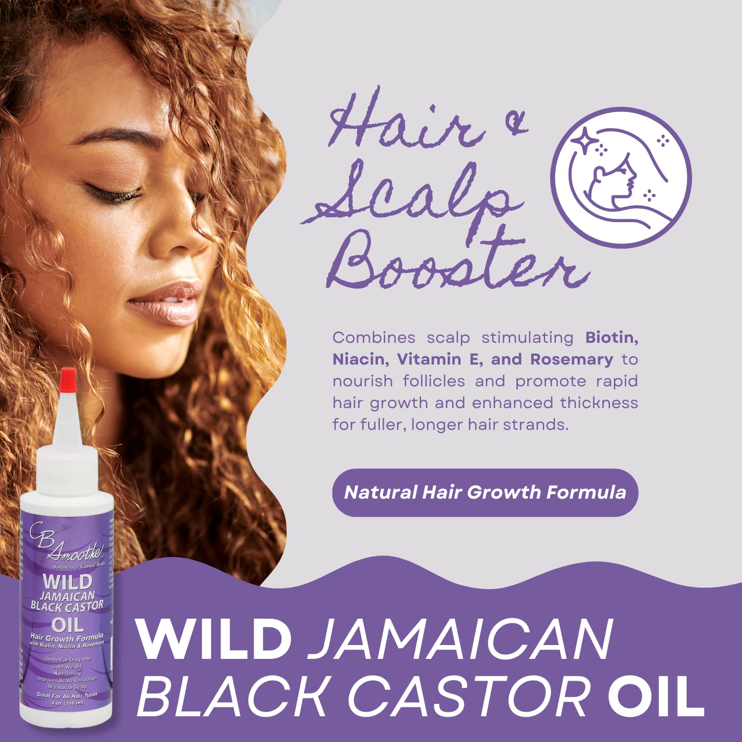 CB SMOOTHE label closeup shows clean, paraben-free formula for gentle use.