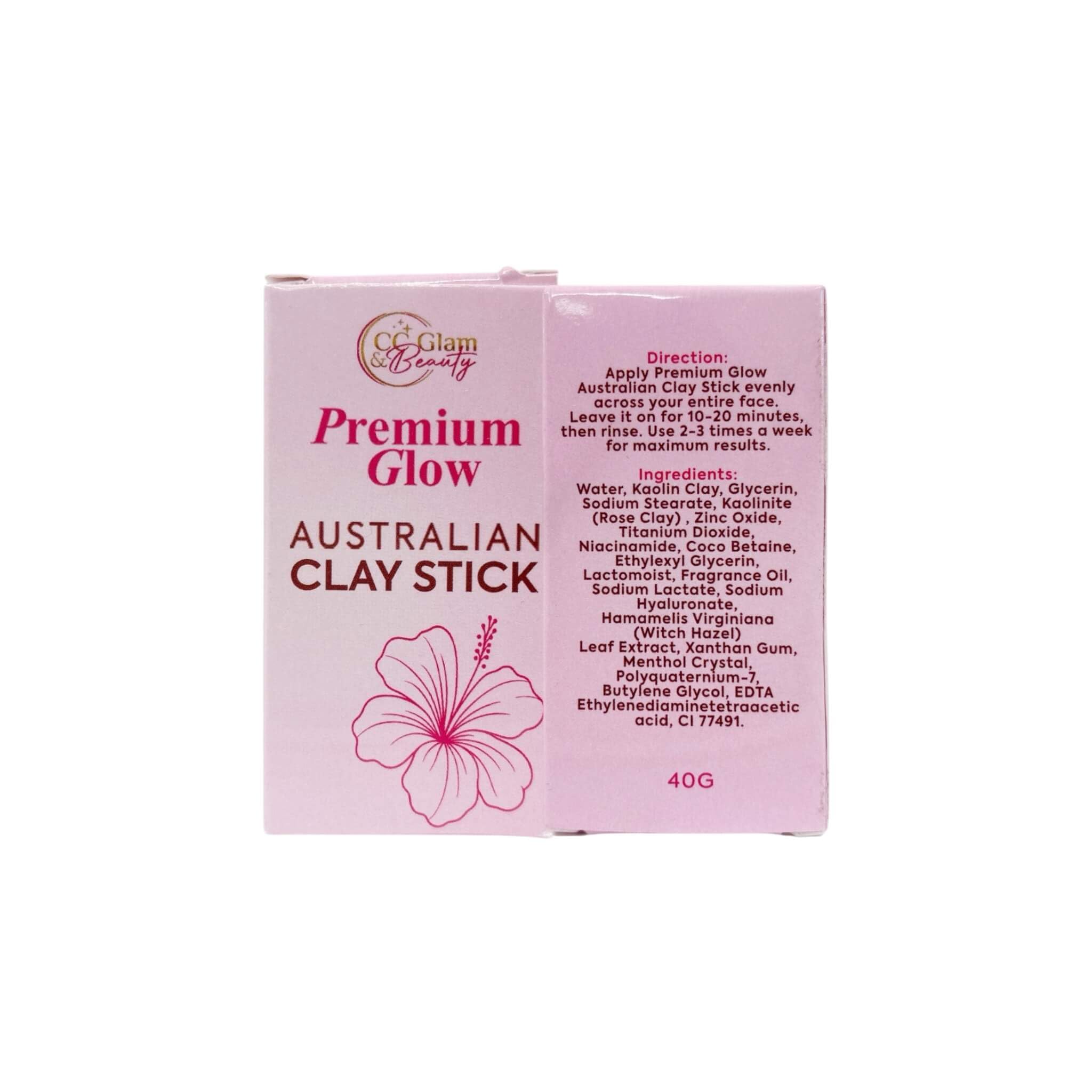 CC GLAM and Beauty Premium Glow clay stick detoxifying effects for refreshed skin.