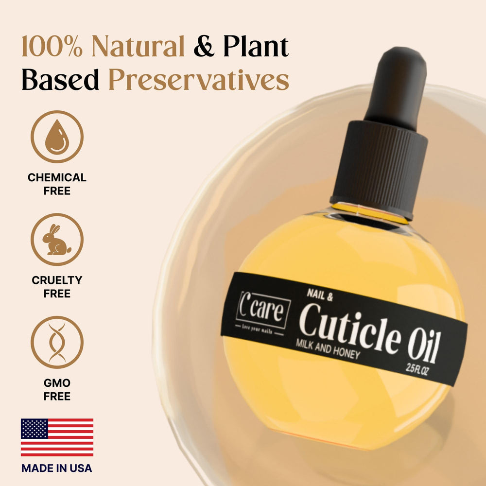 C CARE Cuticle Oil dropper enables precise application for nails.