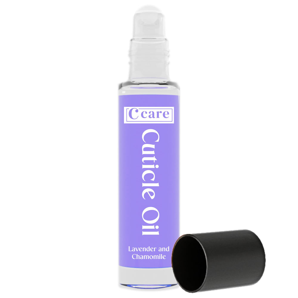 C CARE Lavender Chamomile roll-on bottle with soothing, hydrating nail formula.