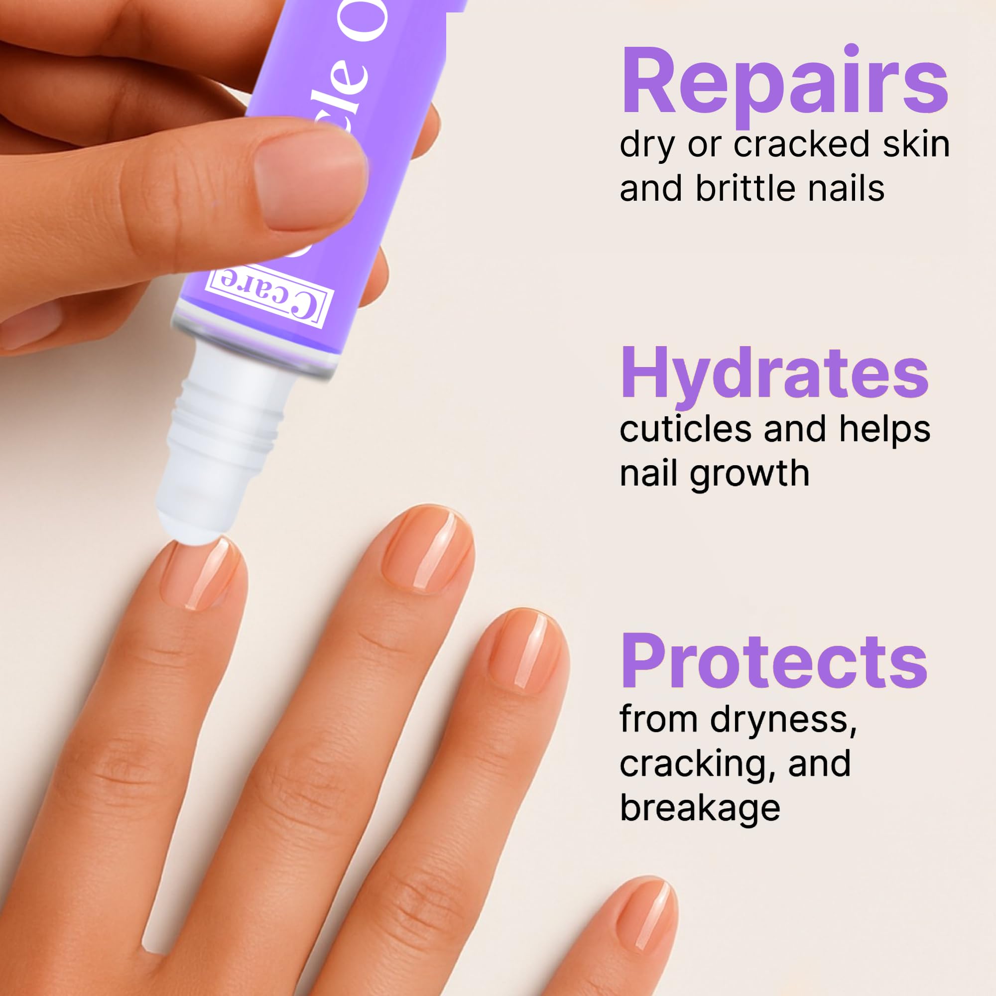 C CARE nail-strengthening night usage enhances natural growth and shine.