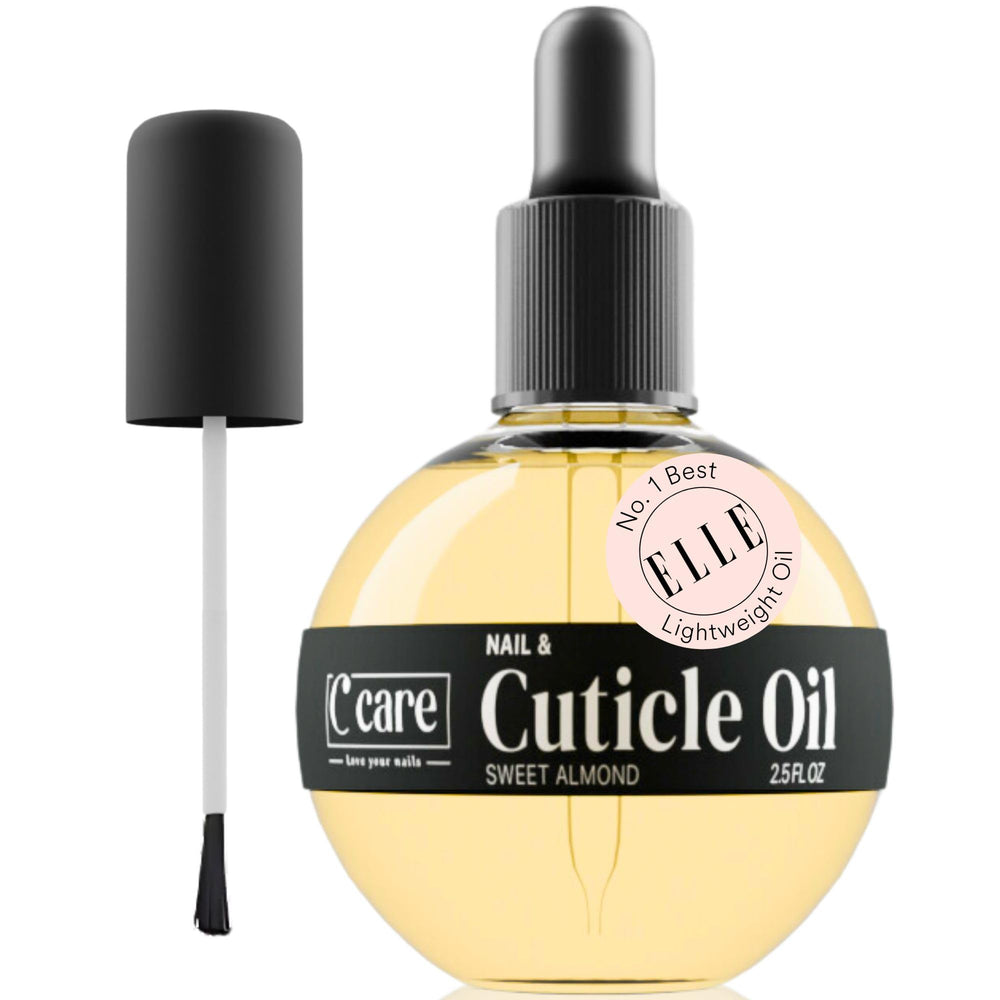 C CARE Sweet Almond Cuticle Oil bottle close-up for precise application.