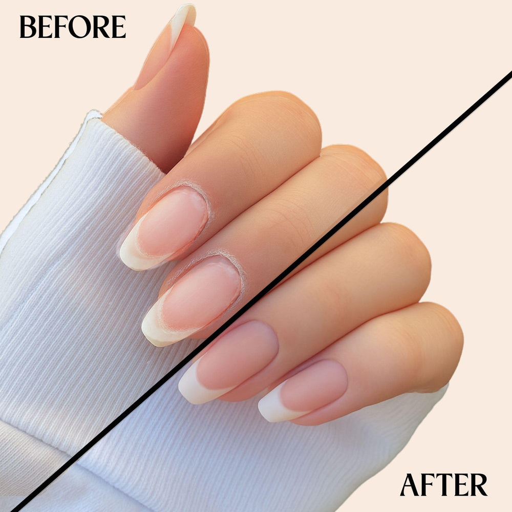 C CARE Sweet Almond Cuticle Oil in hand for quick moisturization.