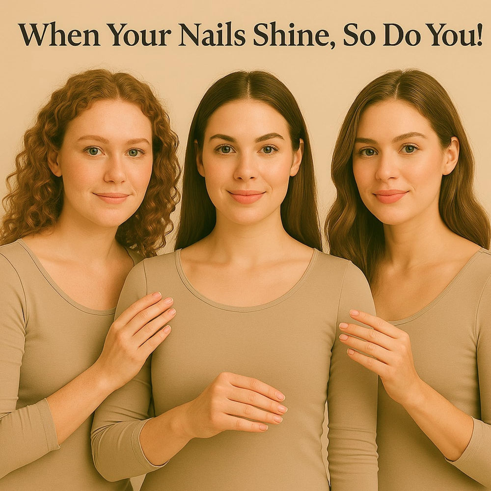C CARE cuticle oil on finger showing precise roll-on use