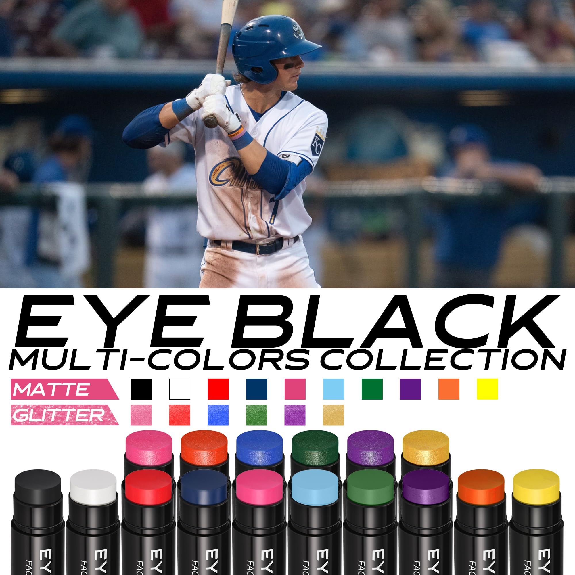 CCbeauty eye black anti-glare performance enhances visibility under sun and stadium lights