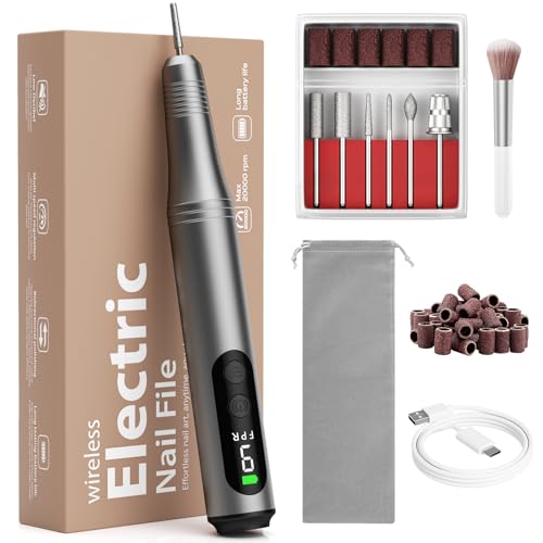 Ccigedy electric nail drill kit with cordless design for precise home manicures