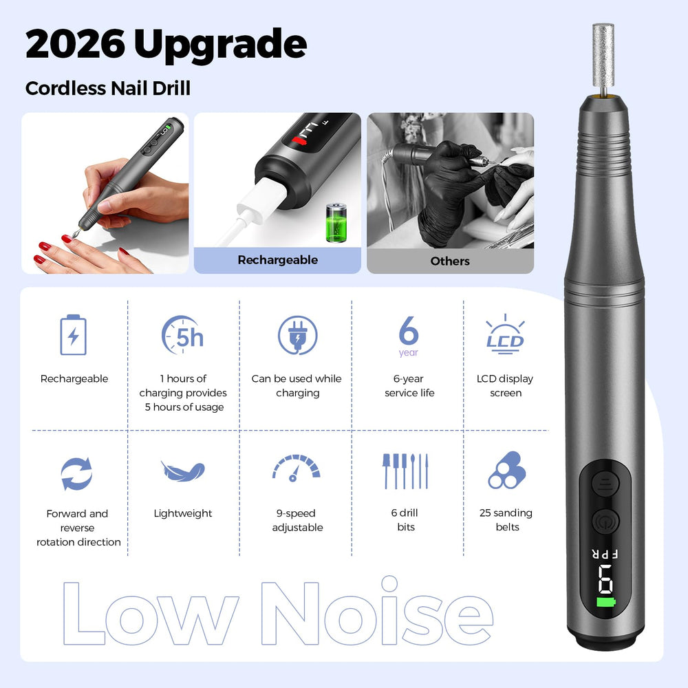 Ccigedy quiet motor professional nail drill for comfortable use