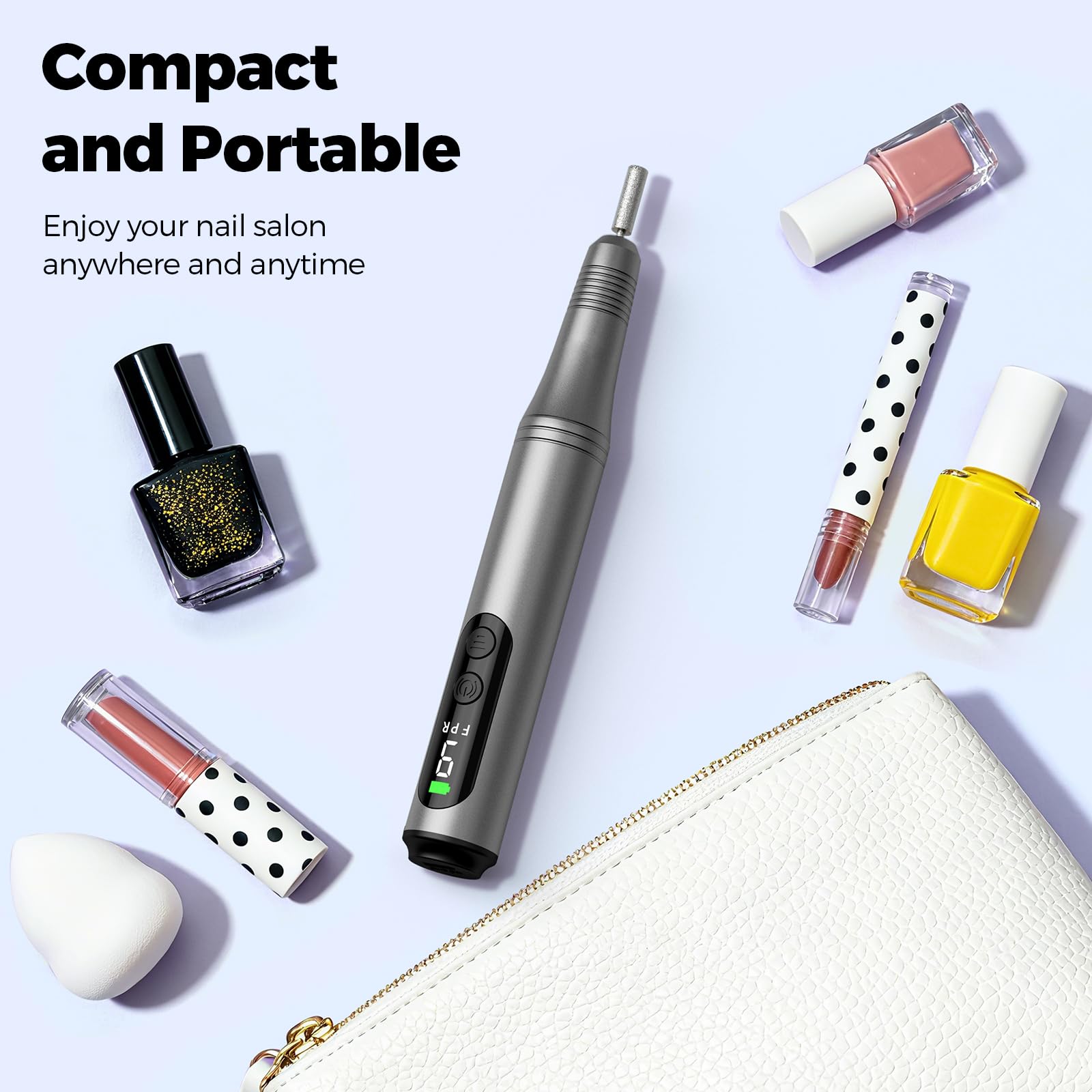 Ccigedy sapphire barrel shapes nails smoothly for a clean finish