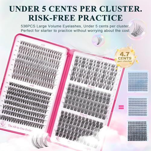 CCODDY lash clusters in high quality fibers blend with natural lashes for comfortable wear