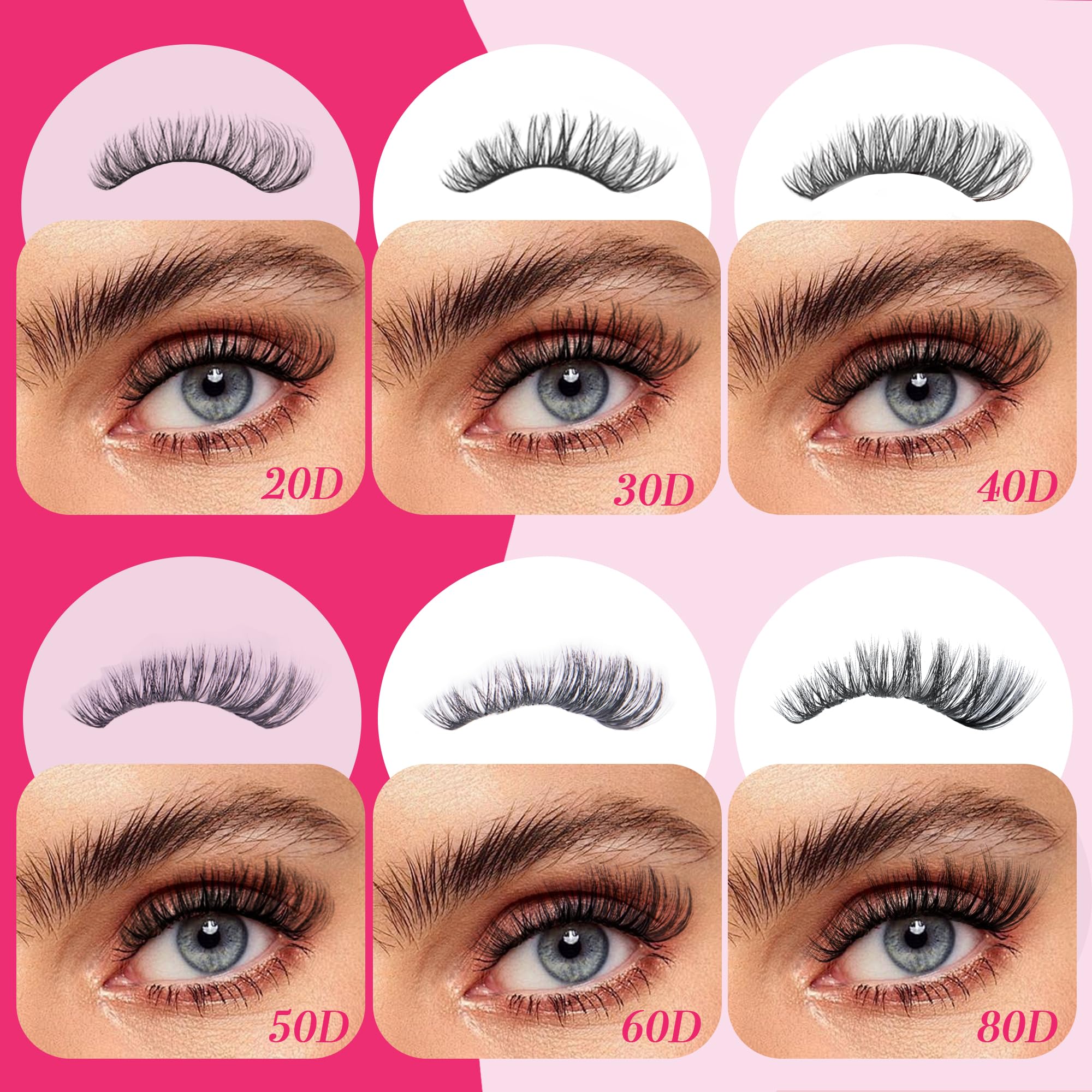 CCODDY lash clusters 60D for salon-grade fullness