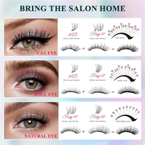 CCODDY bottom lashes and D curl clusters provide versatile eye shapes
