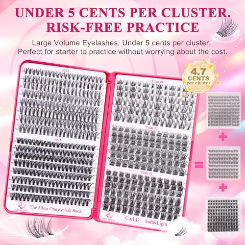 CCODDY lash clusters five styles 8-16mm for versatile eye looks