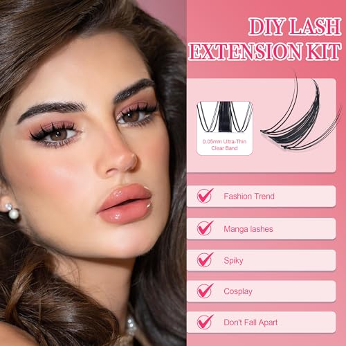 CCODDY lash clusters kit tools for precise at-home application.