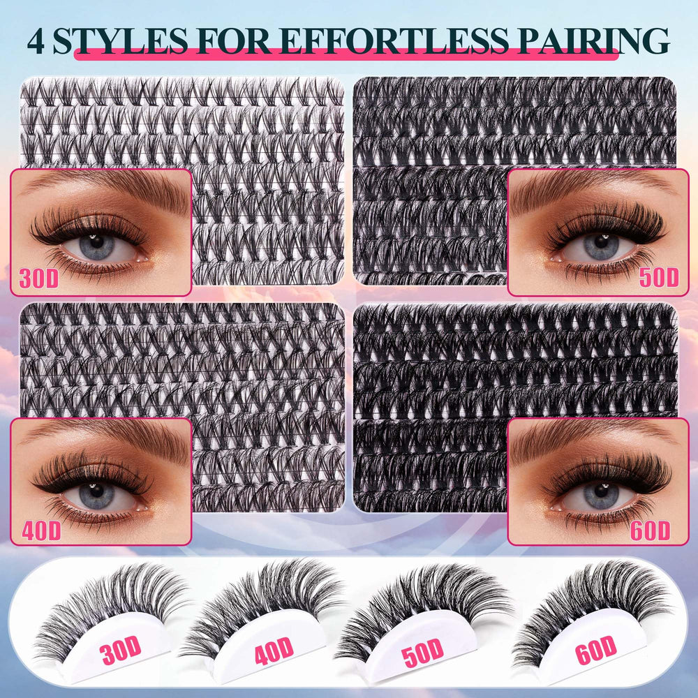 CCODDY two matching down lashes create cohesive down-lash accents