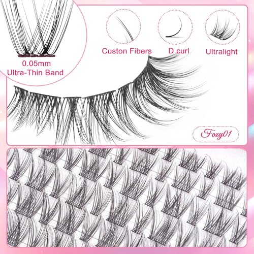 CCODDY lash clusters ultra-thin 0.05mm band for lightweight comfort