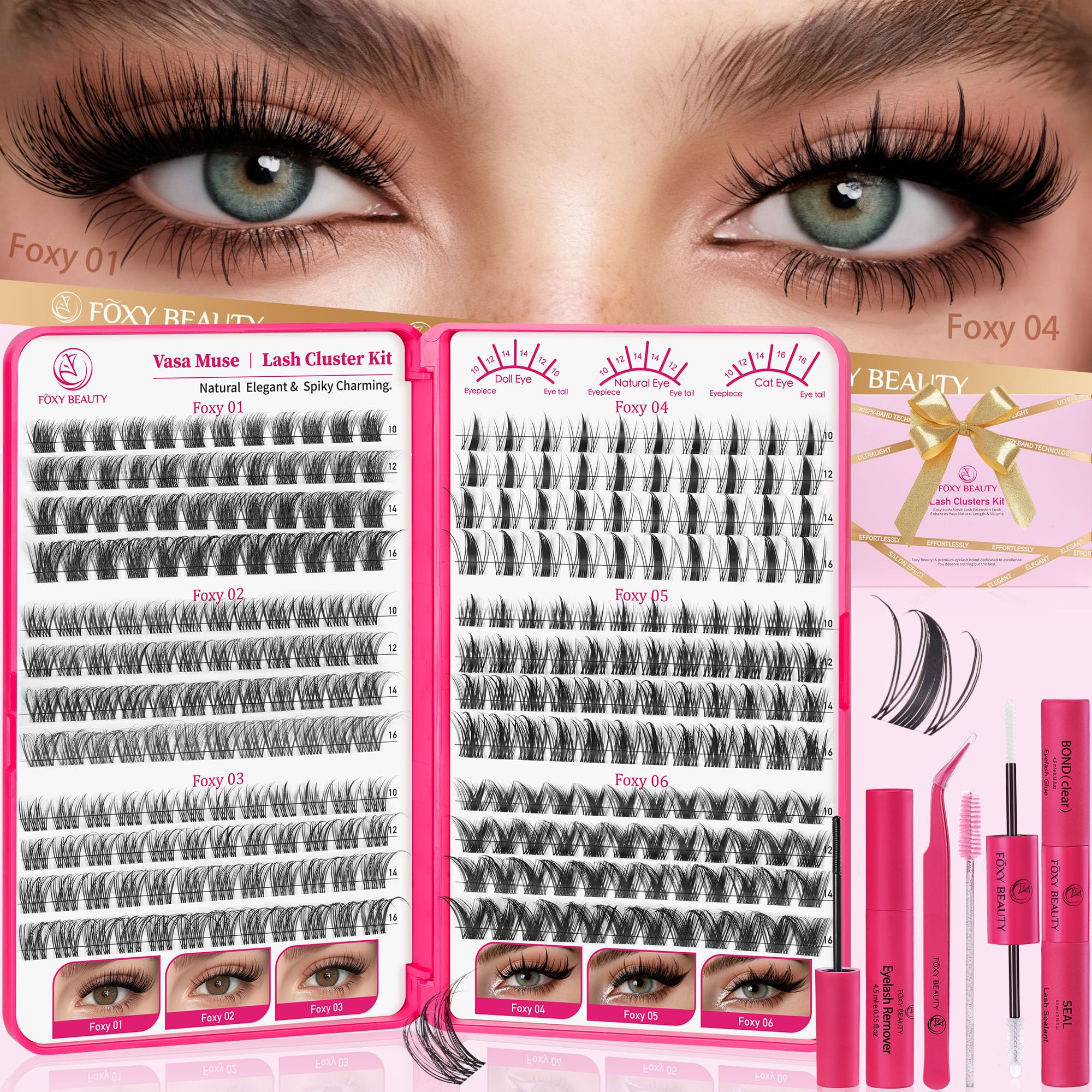CCODDY Vasa Muse lash clusters on wideband for a full natural look.