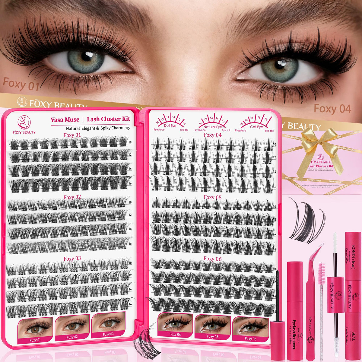 CCODDY Vasa Muse lash clusters on wideband for a full natural look.