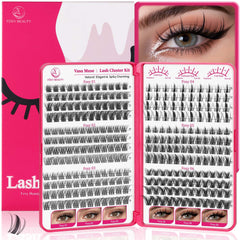 CCODDY Vasa Muse wideband lash clusters for 10–16mm, creating a full daily look.