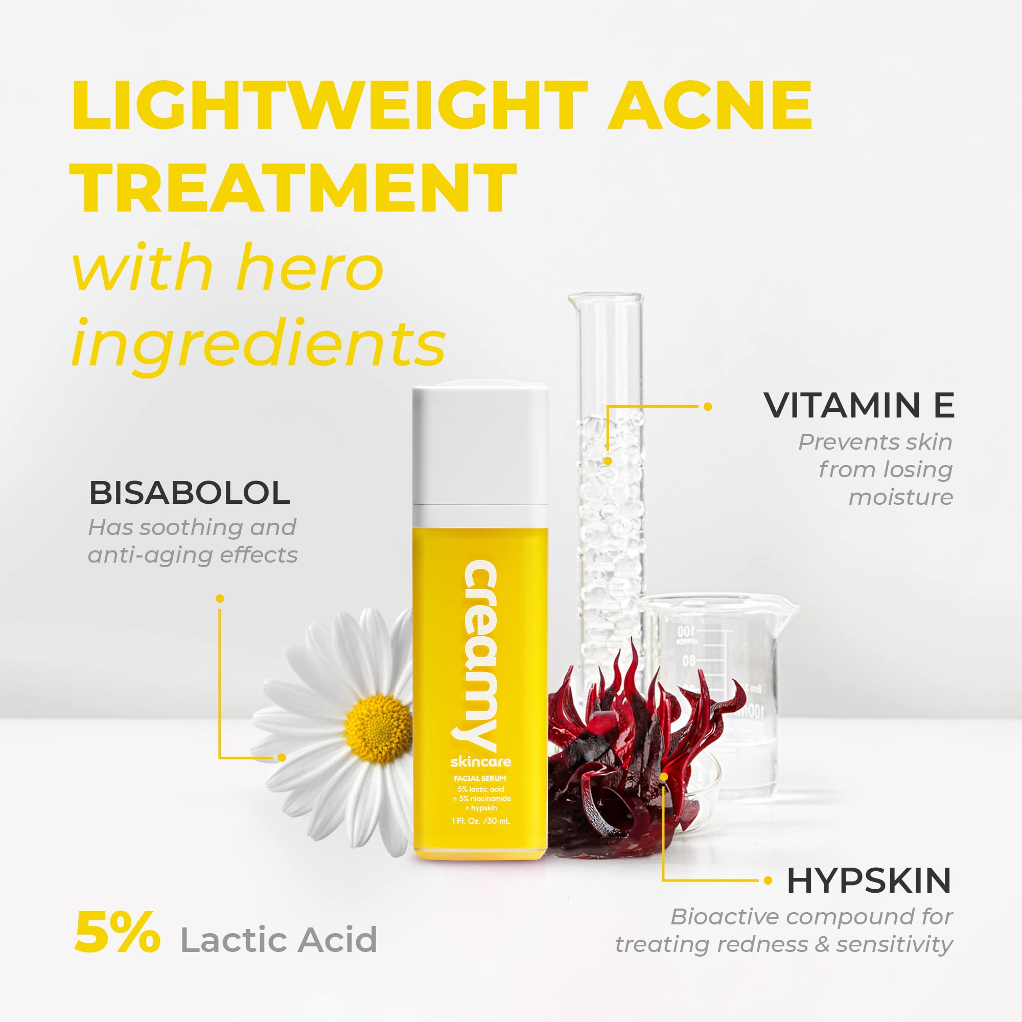 C Creamy Skincare niacinamide serum glow on skin surface
