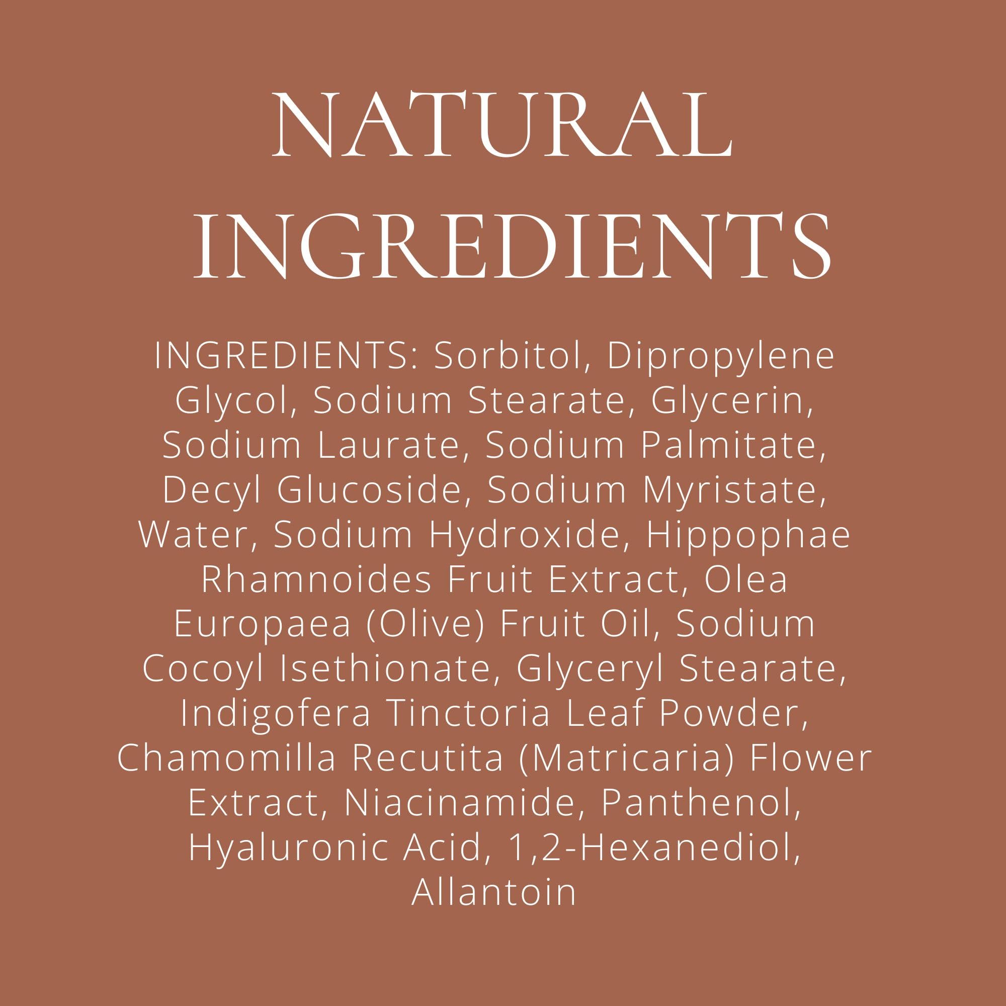 CDH7DAYS natural ingredients display highlights vegan, plant-based cleansing.