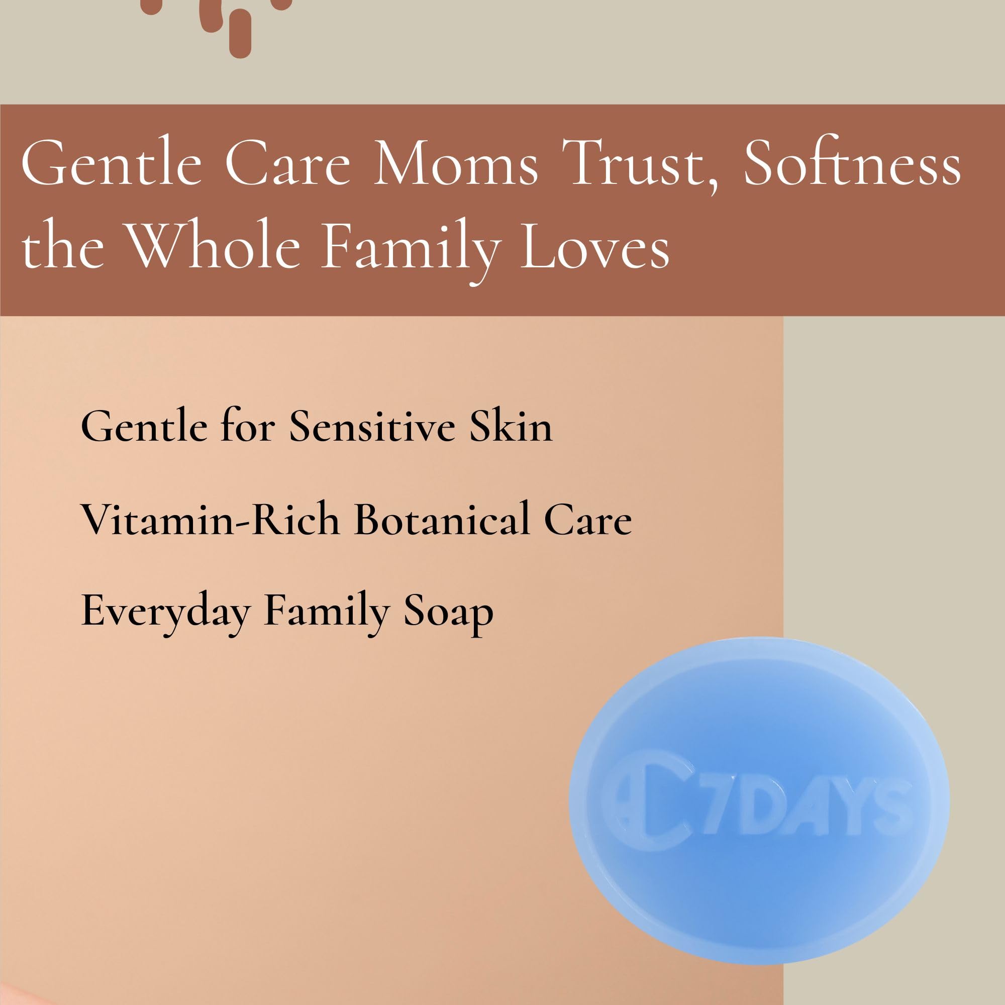 CDH7DAYS skin-comfort focus reduces irritation during washes.