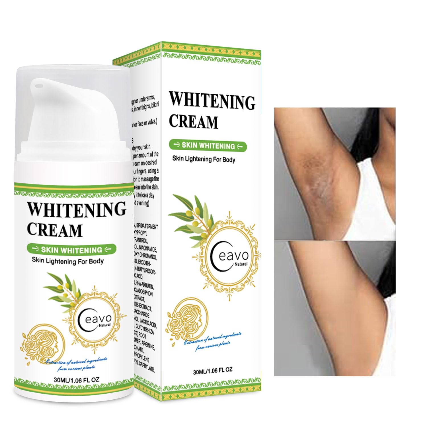 Ceavo bottle label highlights ingredients and usage tips