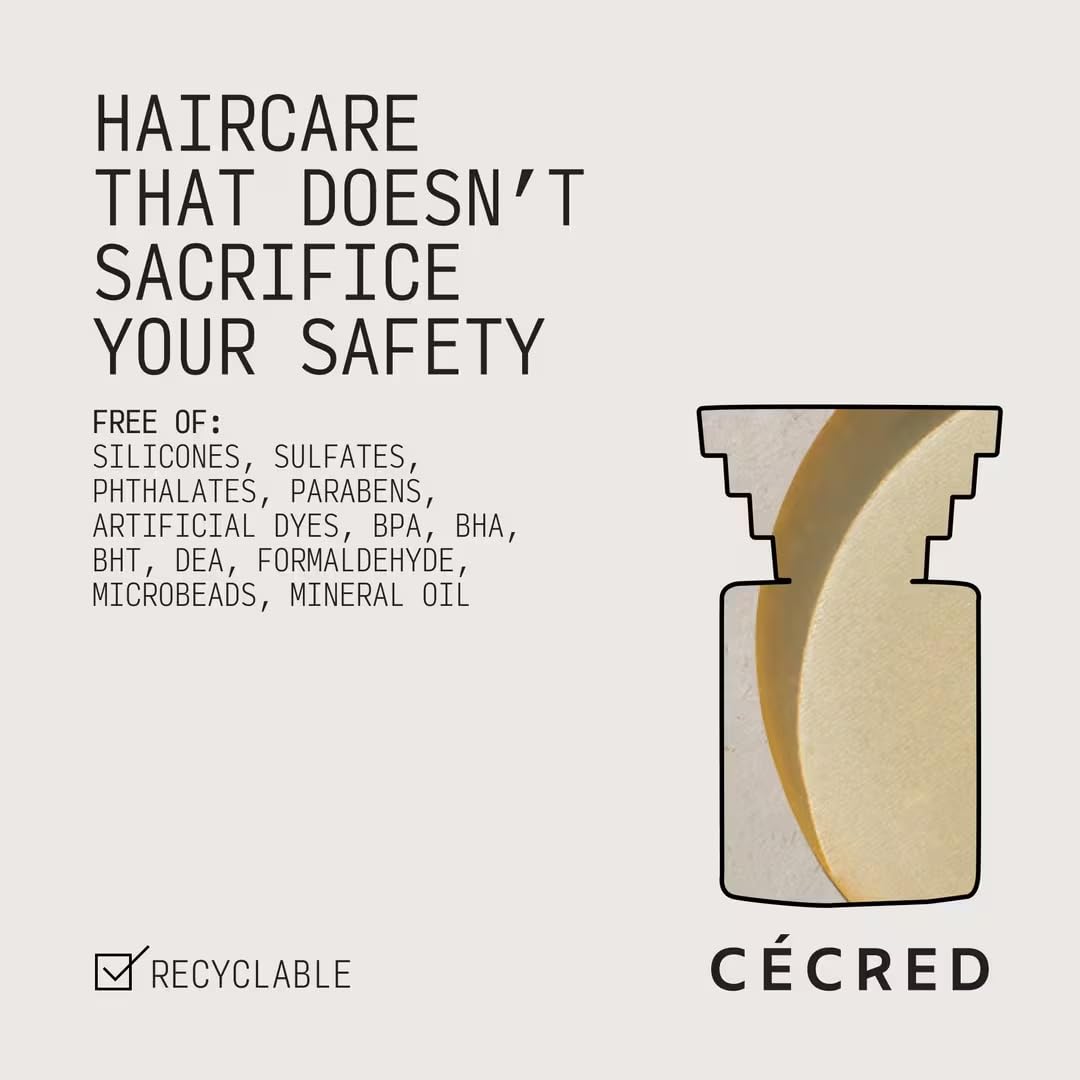 Cécred Nourishing Hair Oil fragrance notes inspired by Temple Oud and jasmine.