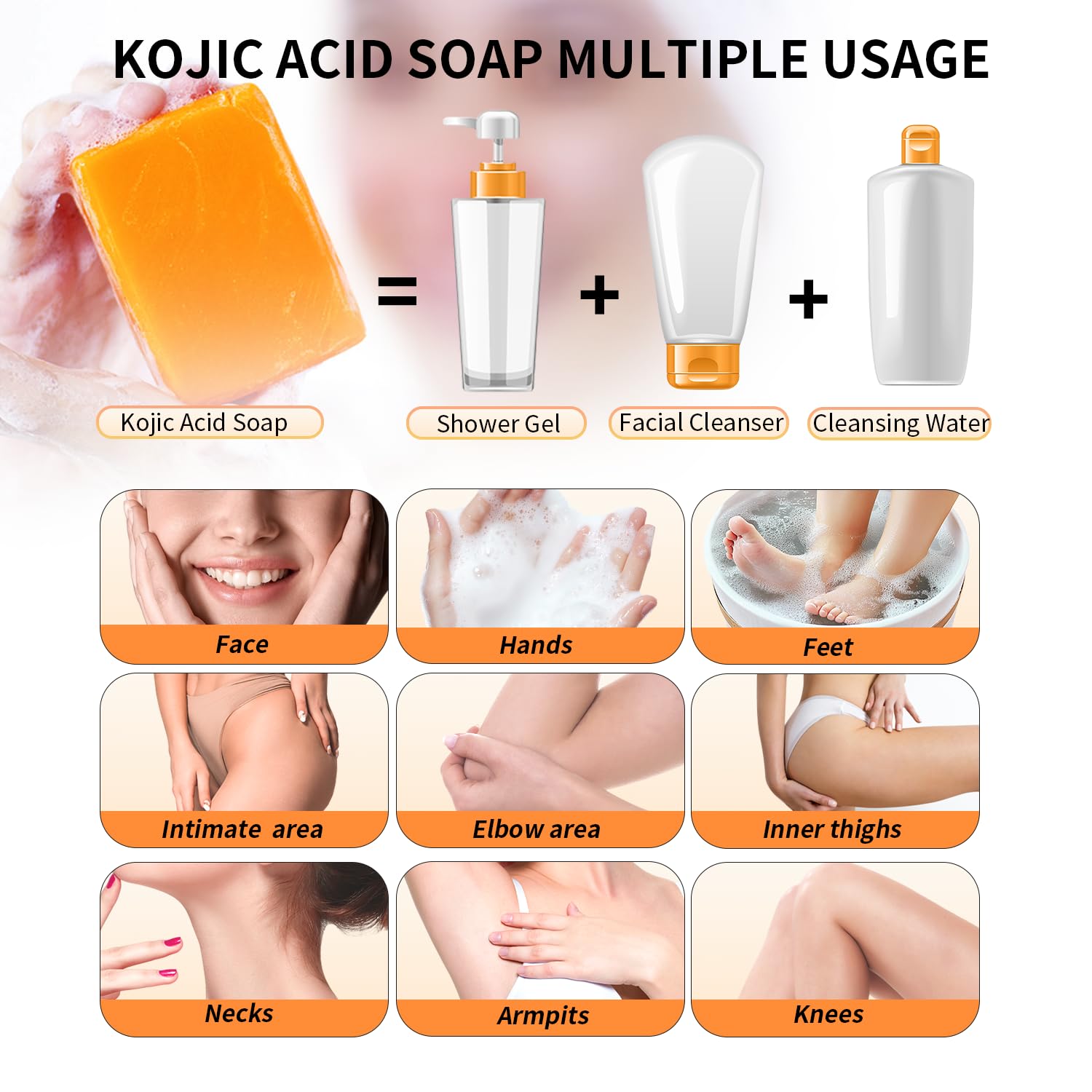 Ceedoo Kojic Acid Soap with shea butter and castile oil nourishes skin.