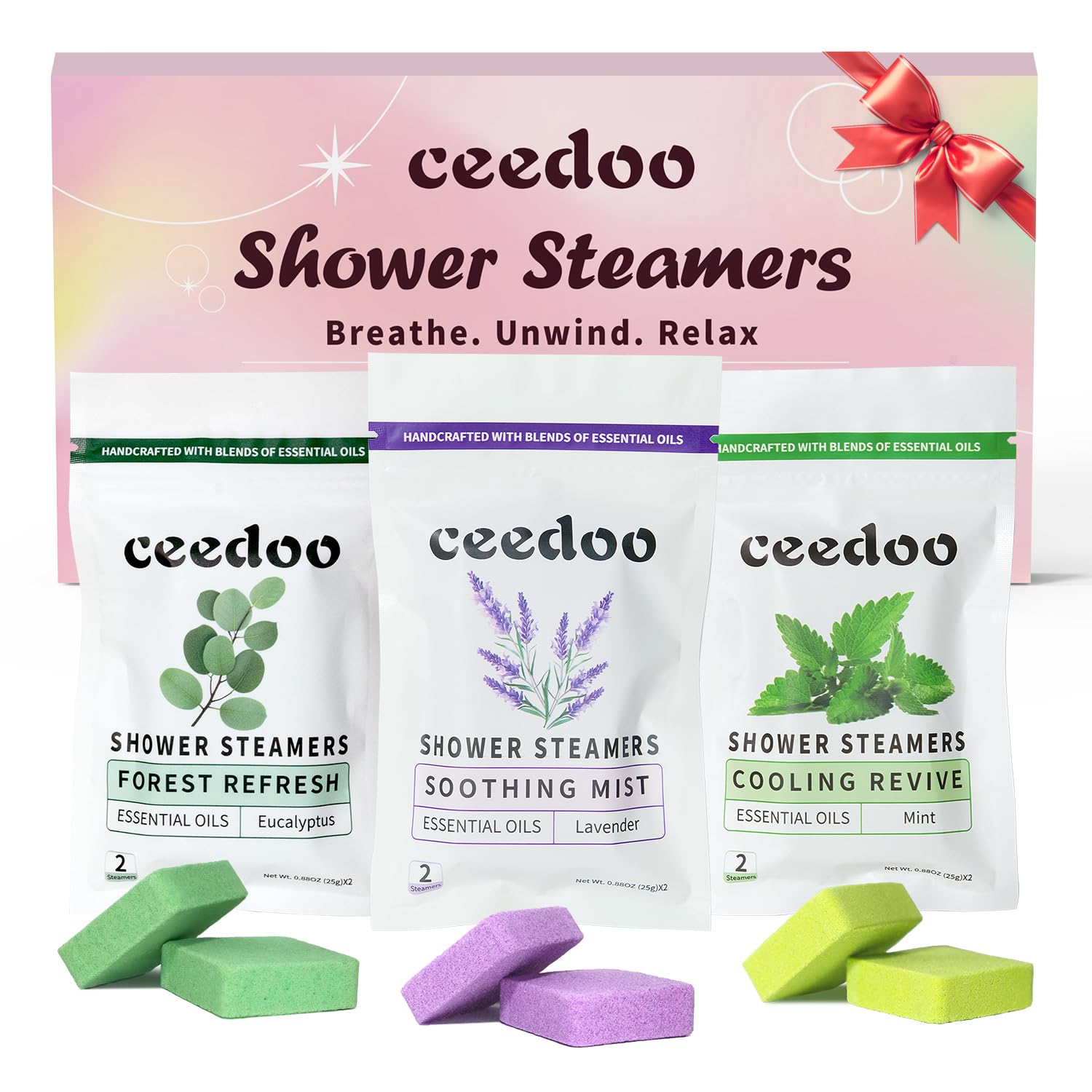 Ceedoo Shower Steamers Lavender aroma for relaxation during daily shower.