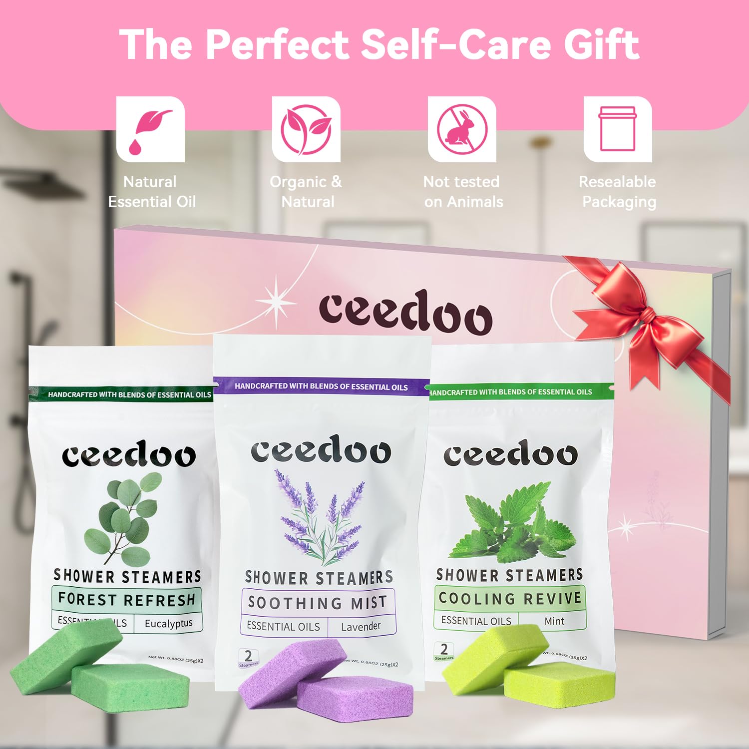 Ceedoo Travel-Size steamers fit in luggage for on-the-go stress relief.