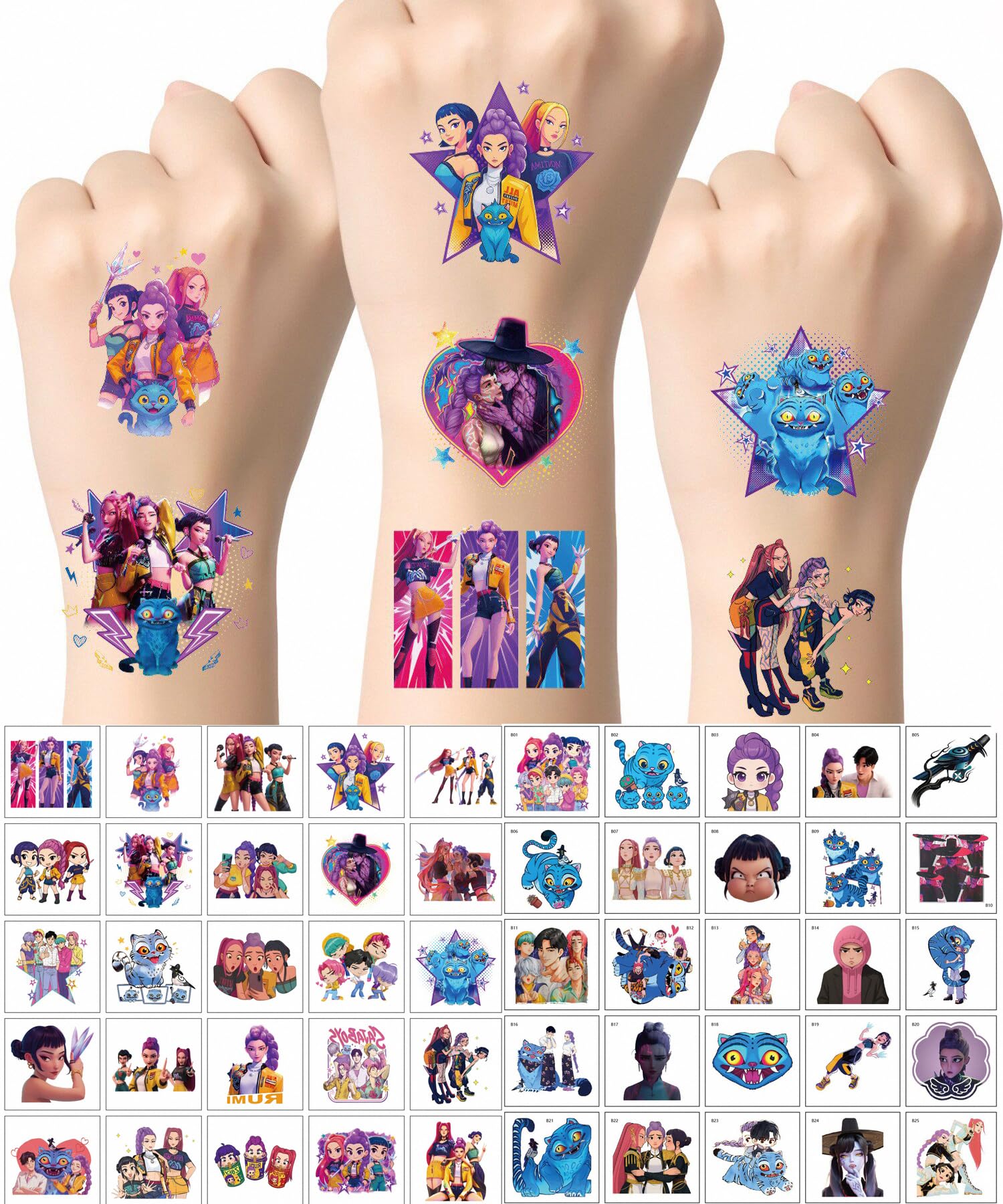 Cefoust kid-party-favors-tattoos add colorful flair to celebrations and gifts