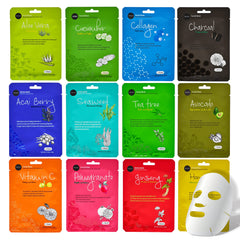 Celavi Essence Face Mask pack showing 12 sheets for quick hydration and balanced skin