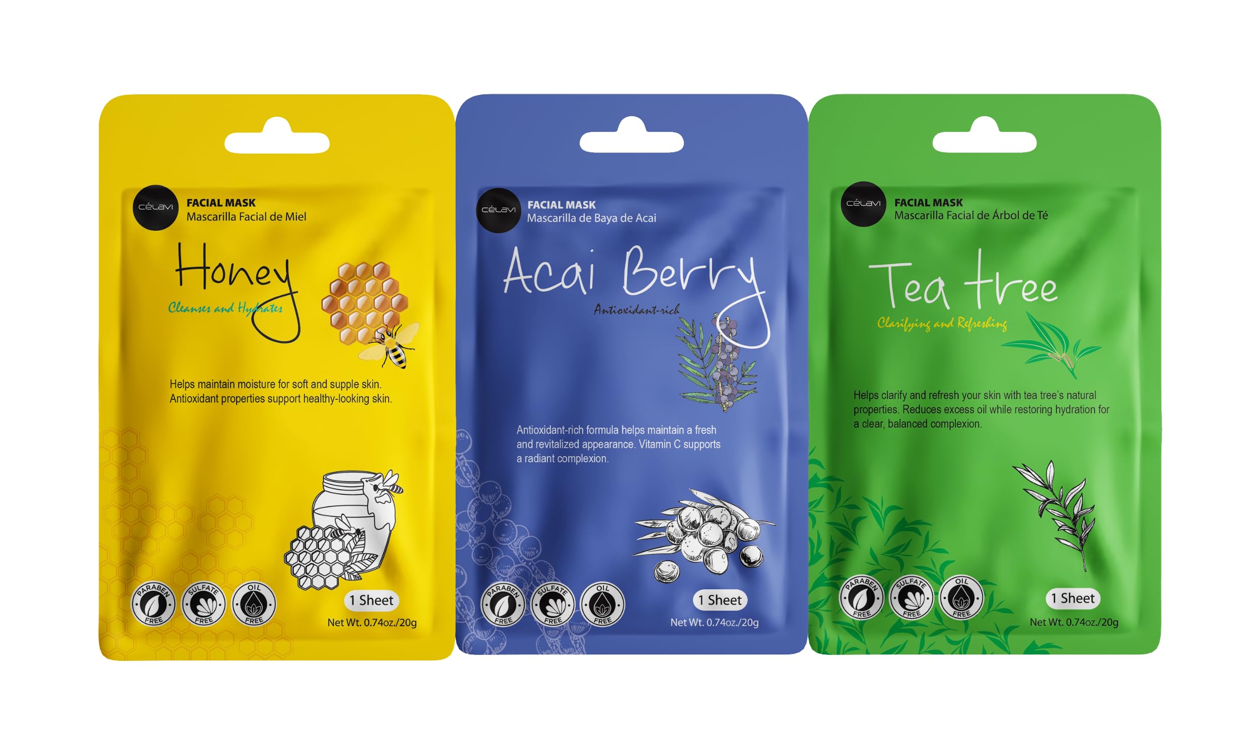Celavi Essence Mask Honey softens and moisturizes the skin