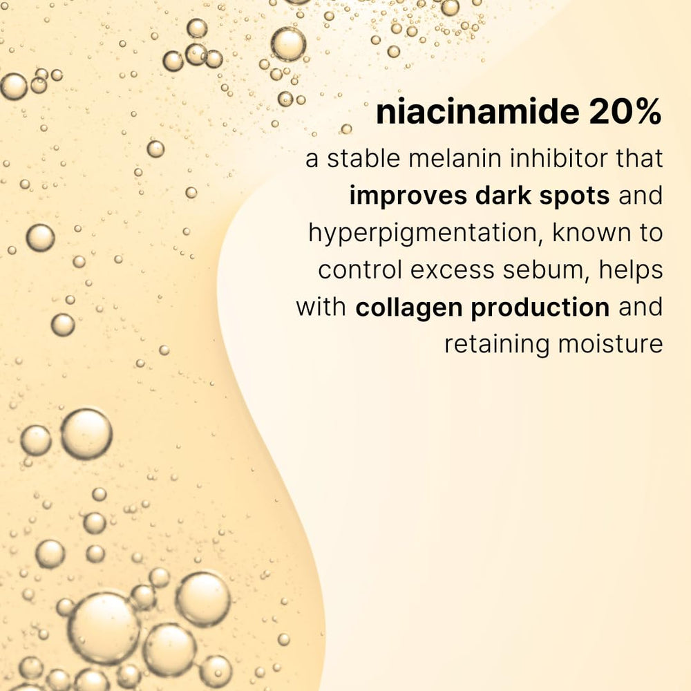 Texture close-up of CELDYQUE Niacinamide Serum showing silky, fast-absorbing consistency.