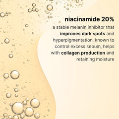 Texture close-up of CELDYQUE Niacinamide Serum showing silky, fast-absorbing consistency.