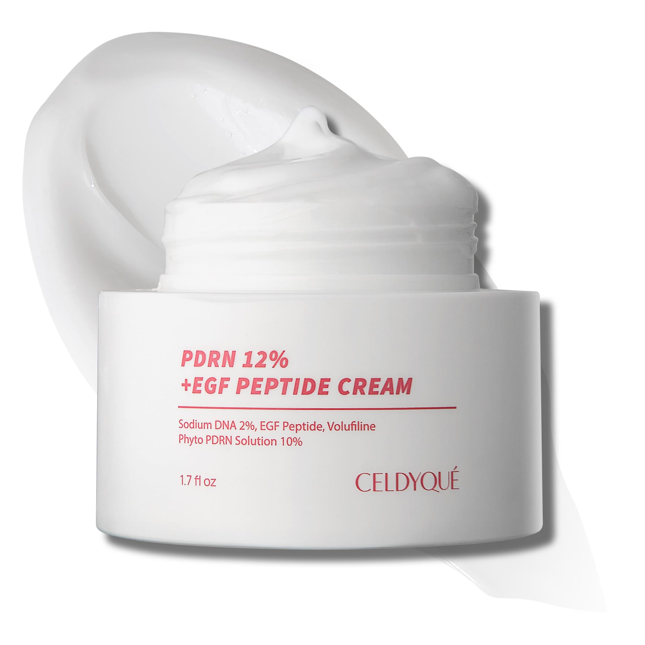 Celdyque PDRN EGF cream bottle for smoother, revived skin