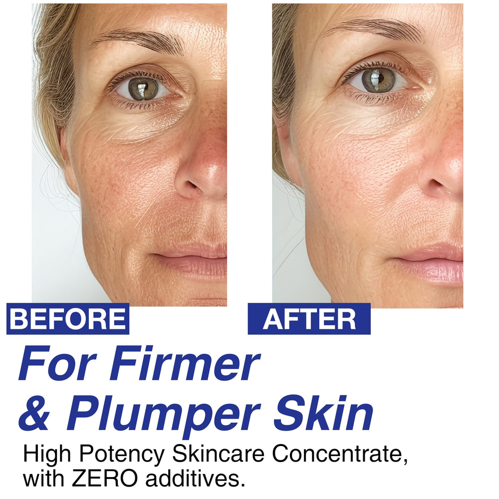 Texture swatch shows lightweight formula suitable under makeup for lasting firmness