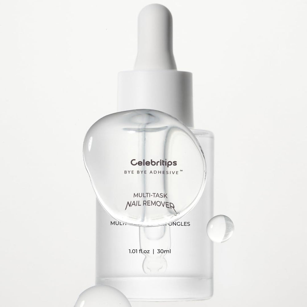 Celebritips Bye Bye Adhesive close-up removing nail glue residue without acetone