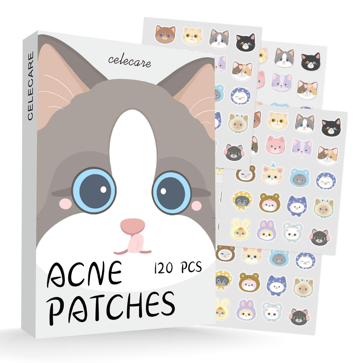CELECARE cat patches come in assorted colors and shapes for discreet wear.