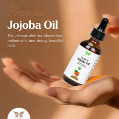 Celestial Psyché Jojoba Oil bottle in bathroom setting emphasizing scalp care