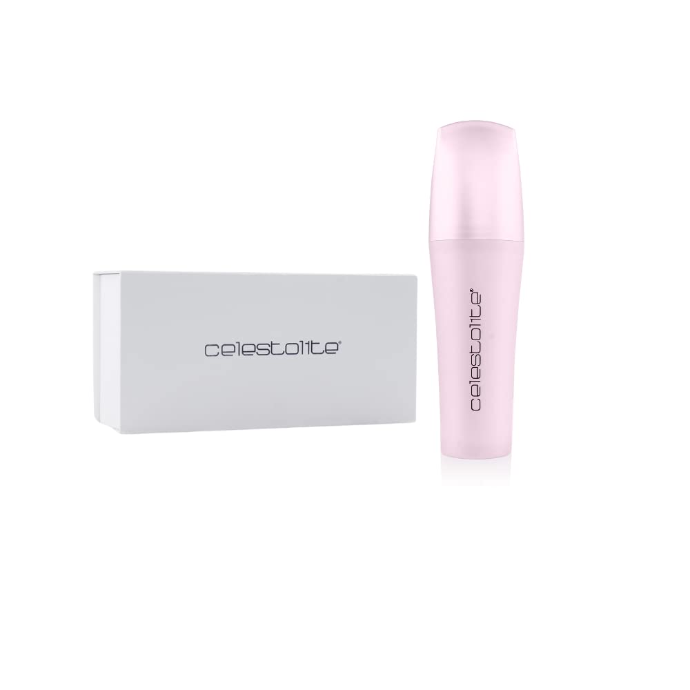 Celestolite Estrella serum applied to the neck area during routine care.