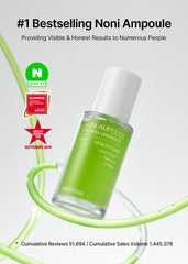 Celimax Noni Energy Ampoule label highlighting key ingredients