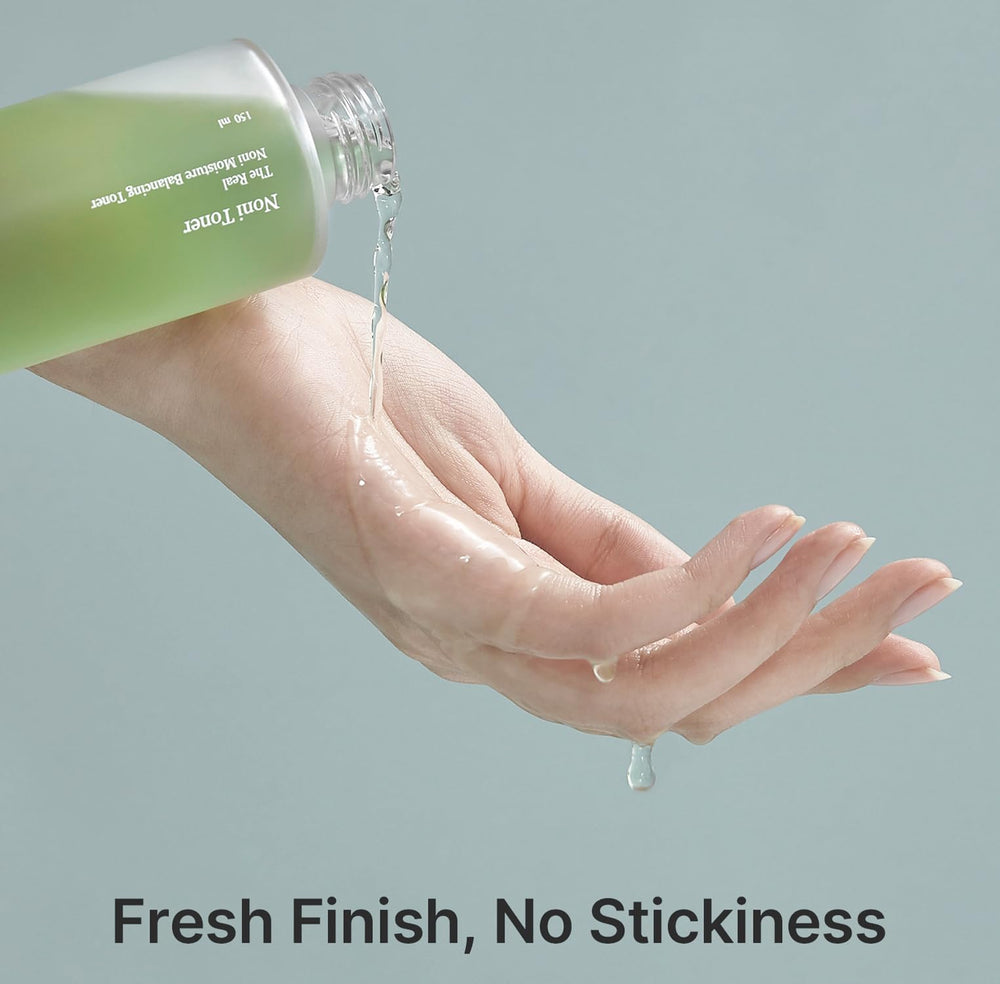 Celimax Noni Moisture Toner texture close-up showing lightweight, watery hydration