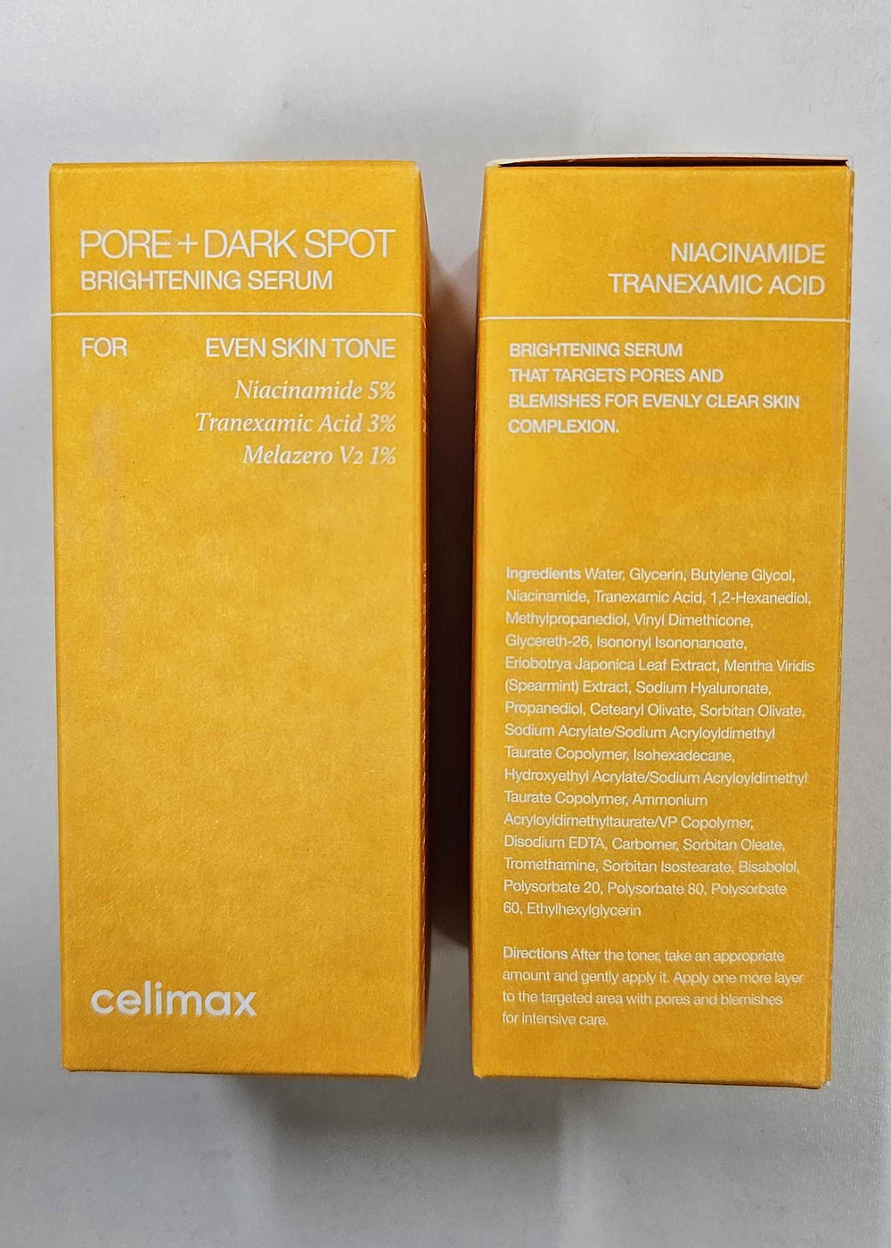 Celimax serum close-up reveals hydration and subtle glow