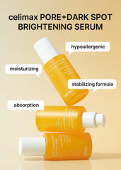 Celimax Pore+Dark Spot Serum gel texture ready for rapid absorption