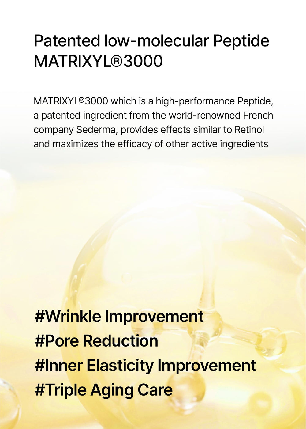 Celimax Vita A Retinal Shot Duo close-up shows a slight yellow tint after applying.