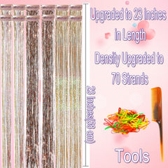 Celinabella 23-inch clip-in extensions blend smoothly with any hairstyle.