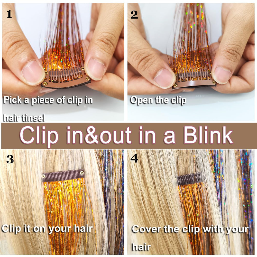 Celinabella 12-pack tinsel kit includes everything you need for quick use.