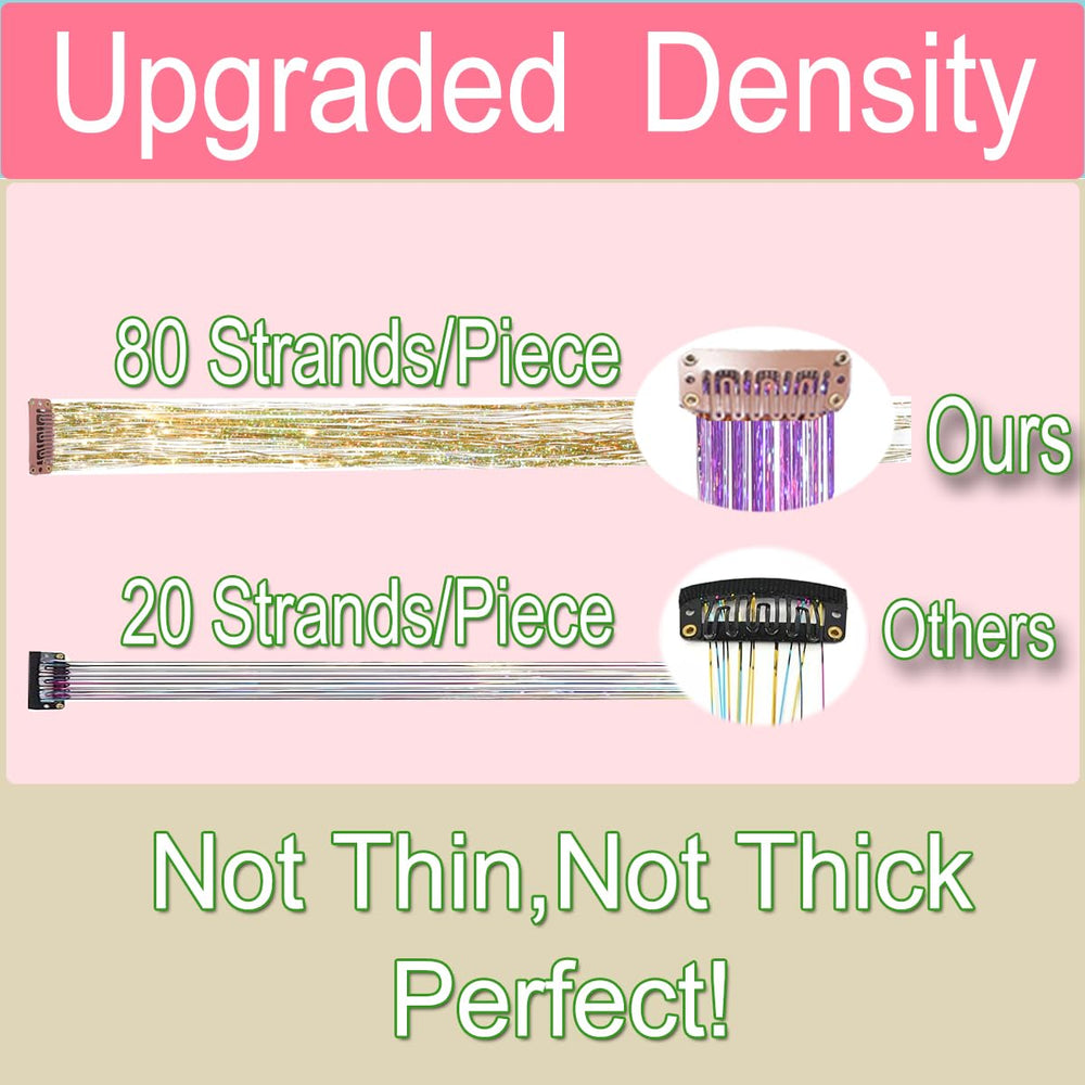 CelineBella accessories include rat-tail comb and rubber bands for quick installation.