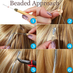 CelineBella festival glitter-hair look on model shows standout styling